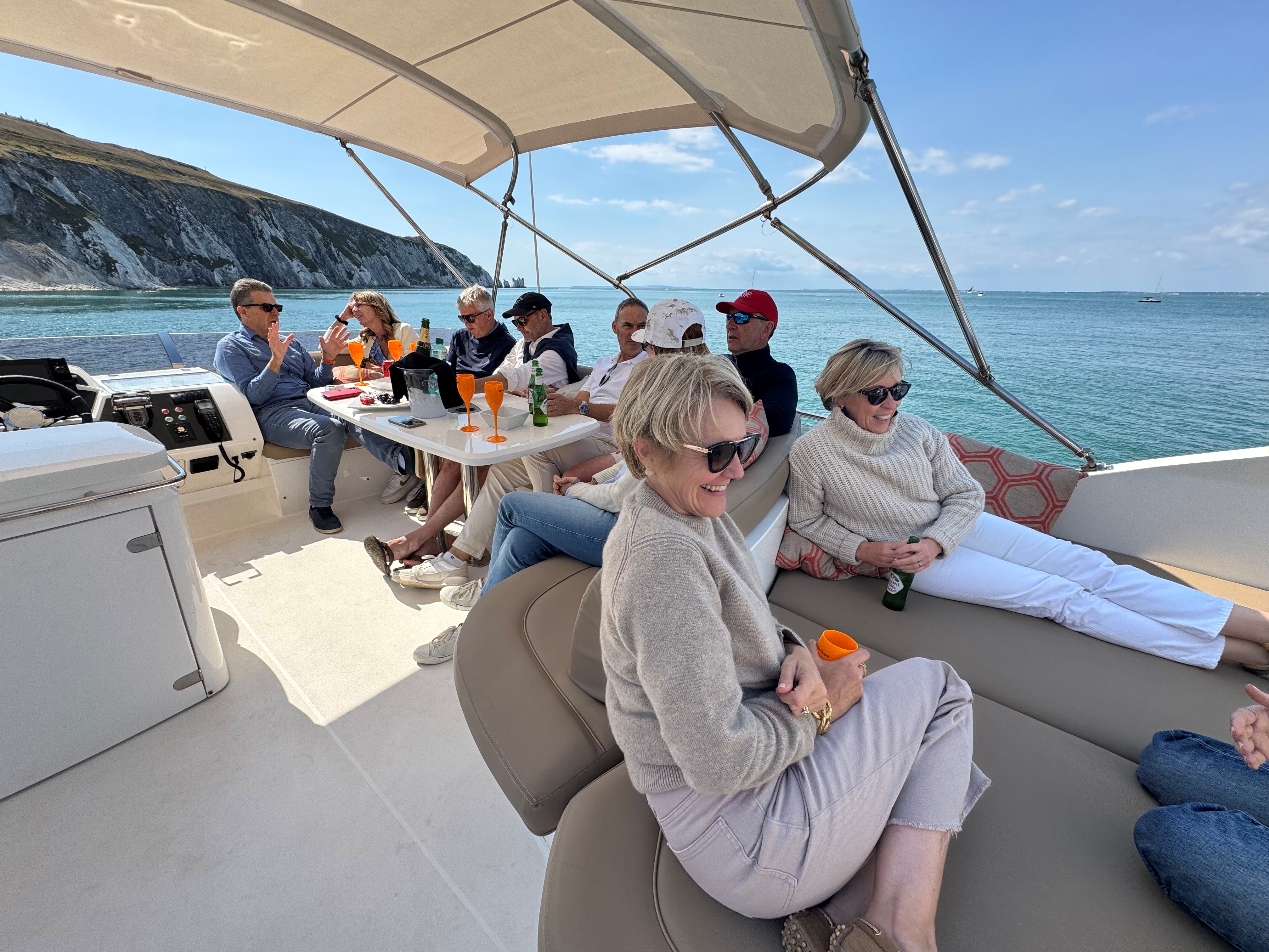 Relaxing in Alum Bay
